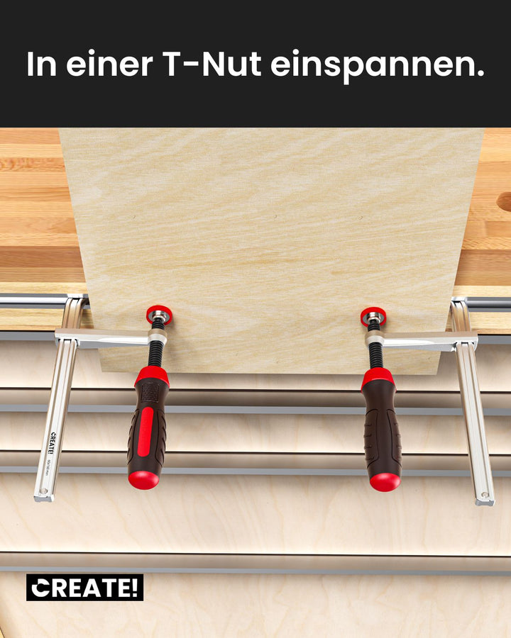 cFix-Classic - Schraubzwinge 2er-Set (T-Nut Zwinge)