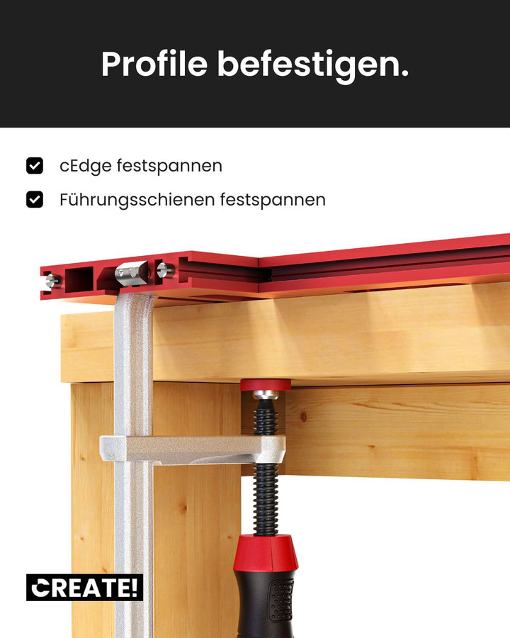 cFix-Classic - Schraubzwinge 2er-Set (T-Nut Zwinge)
