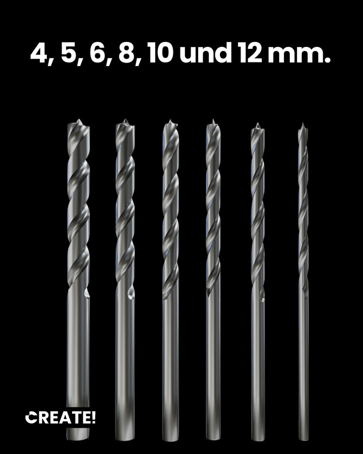6-teiliges Holzbohrer Set extra lang 150 mm - cDrill