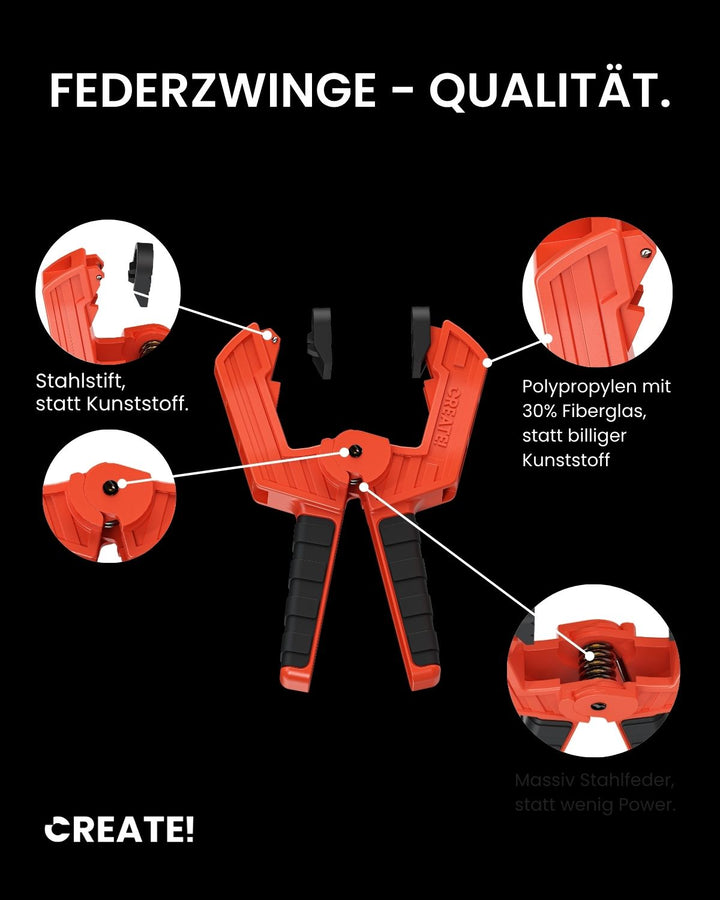 Klemmzwingen / Federzwingen 5er-Set - cClamp