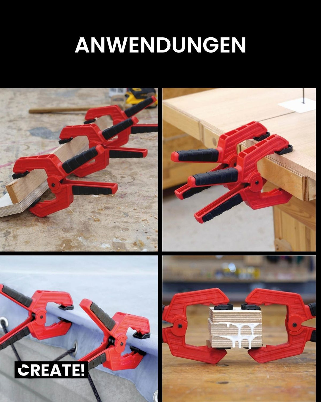 Klemmzwingen / Federzwingen 5er-Set - cClamp