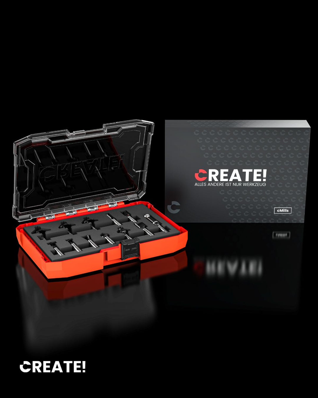 cMill - 12-teiliges Fräserset