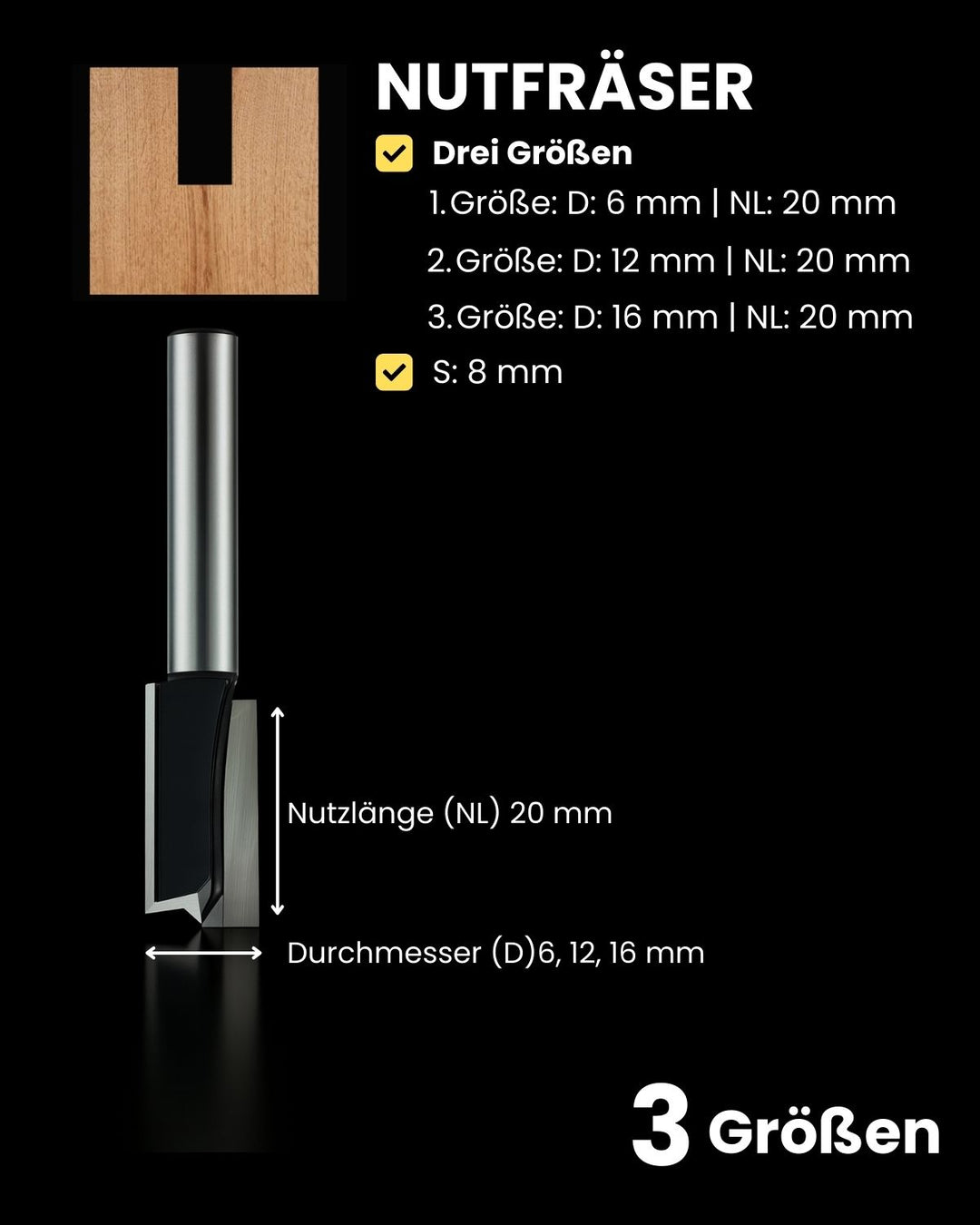 cMill - 12-teiliges Fräserset