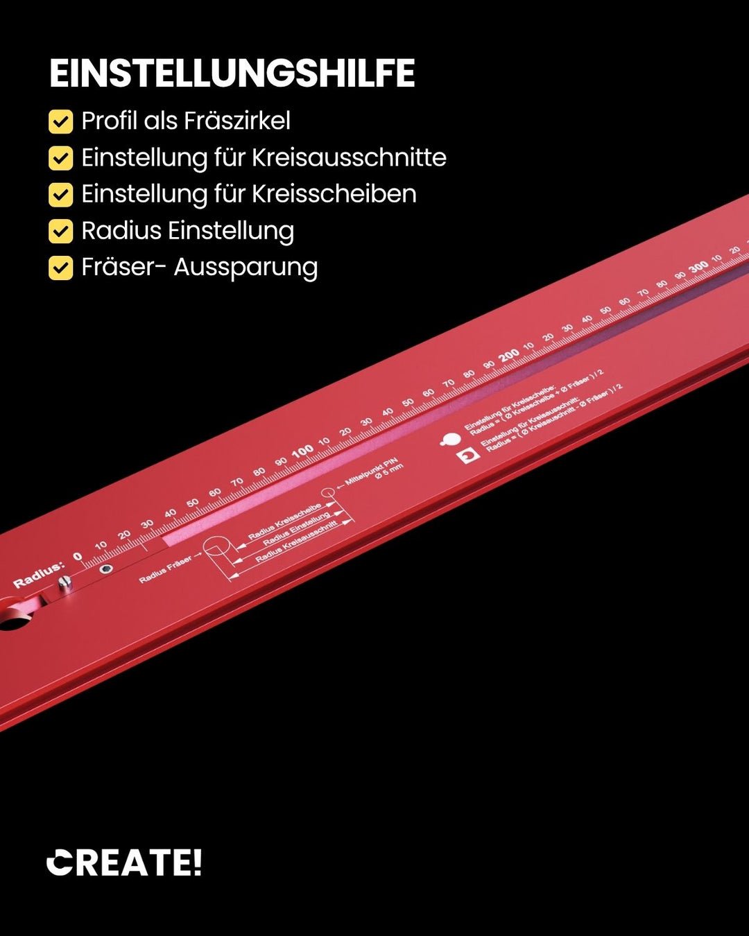Frässchablone 800 mm - cEdge