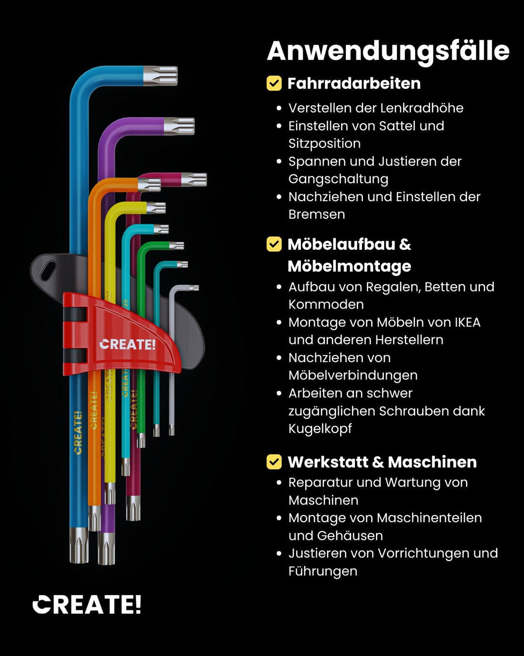 cKey - Torx - Schlüssel Set - CREATE!
