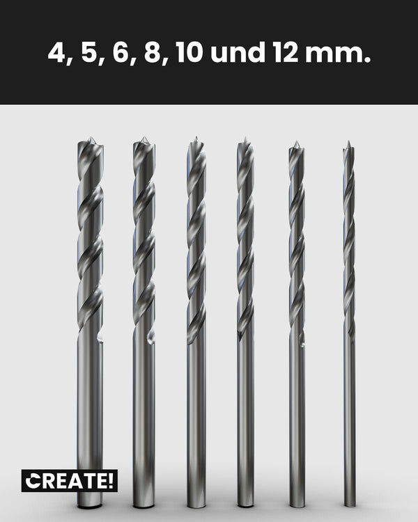 6-teiliges Holzbohrer Set extra lang 150 mm - cDrill – Bild 4