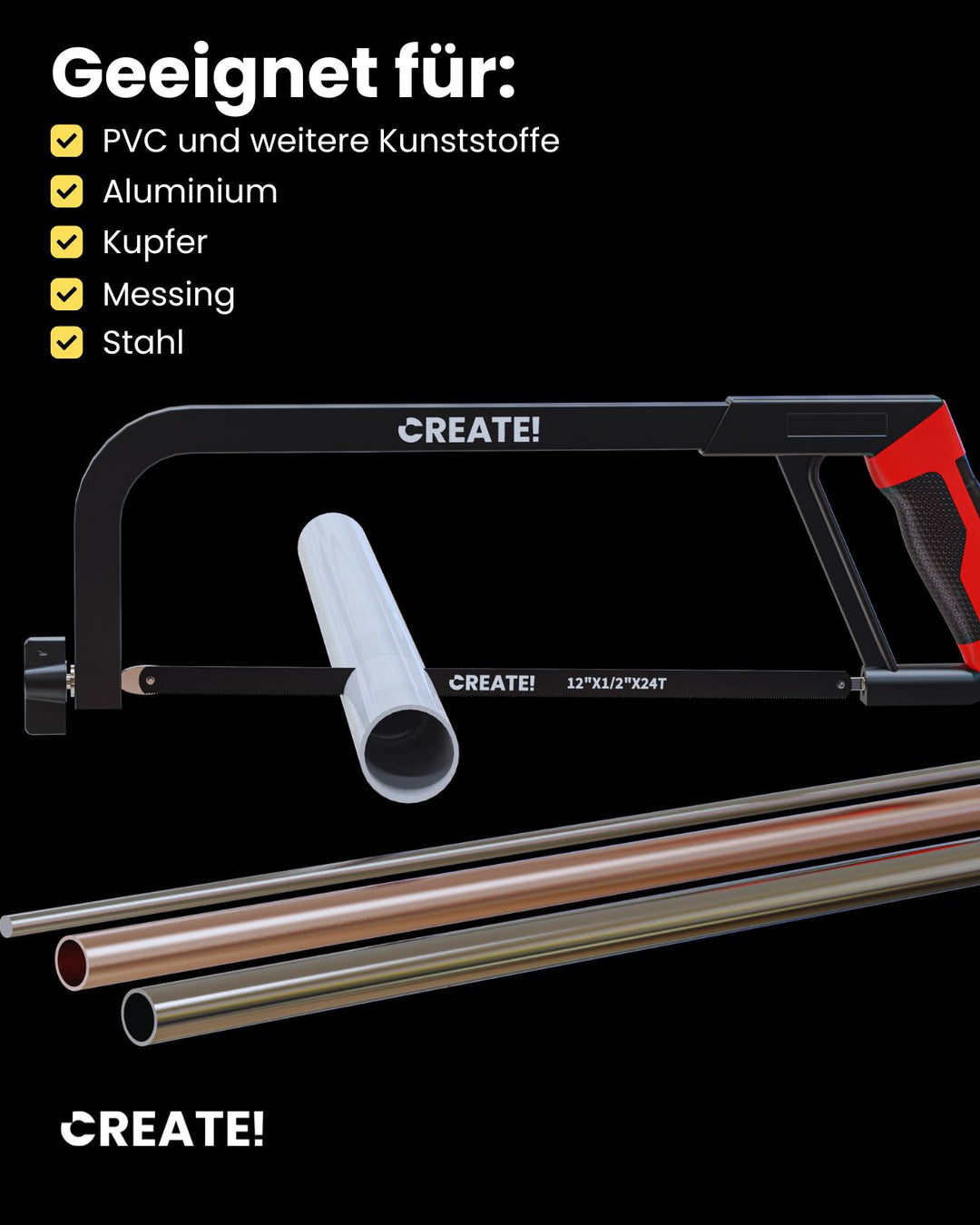 Sparset (Metallsäge + Sägeblätter)